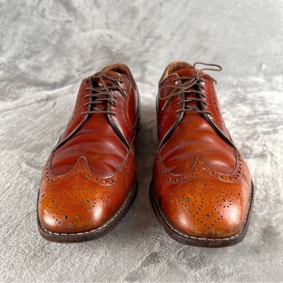 Allen Edmonds Caufield Wing-Tip Oxfords 11 D Made in USA Chestnut Leather Preppy main image 12